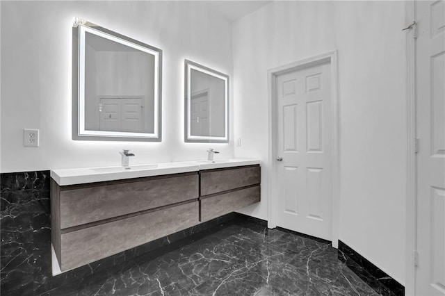2207 Concordia Way SE Unit 12, Mableton, GA 30126 - bathroom with marble finish floors and double vanity