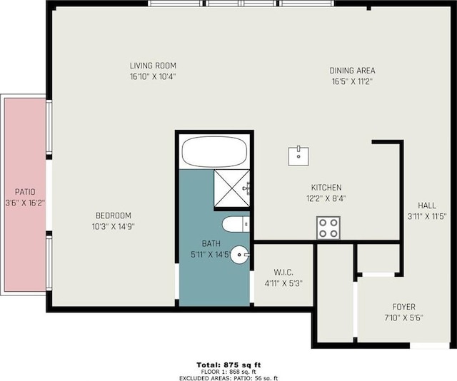 572 Edgewood Ave SE Unit # 106, Atlanta, GA 30312 - floor plan
