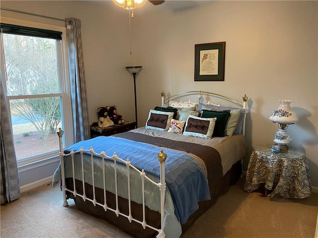 view of carpeted bedroom