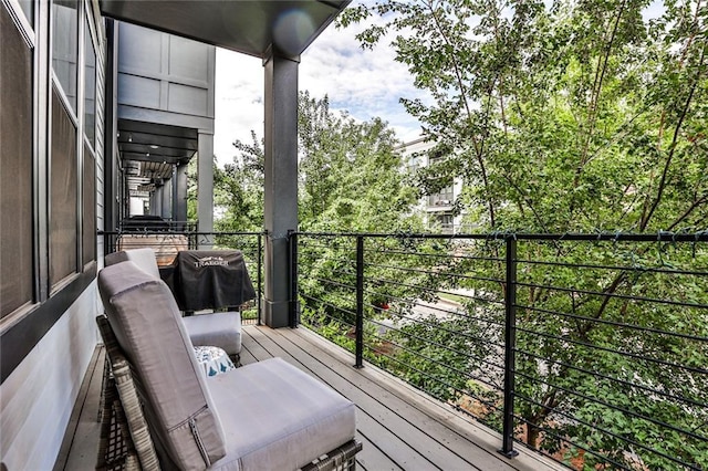 balcony featuring grilling area