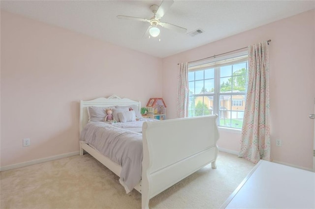 2022 Maple Ridge Dr NW, Acworth, GA 30101 - bedroom featuring light colored carpet, baseboards, and ceiling fan