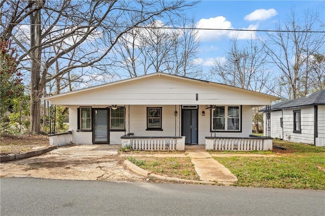 bungalow-style house with a porch