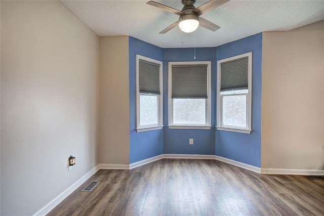 80 Broadlands Dr, White, GA 30184 - unfurnished room featuring wood finished floors, ceiling fan, and a textured ceiling