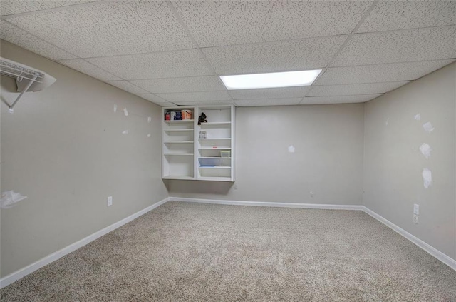 80 Broadlands Dr, White, GA 30184 - finished basement featuring carpet floors and a paneled ceiling