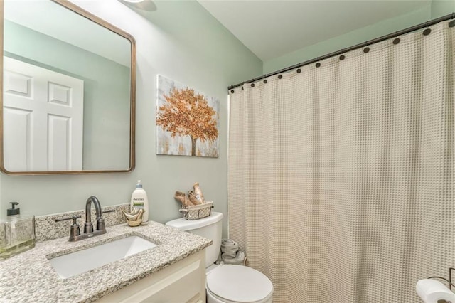 bathroom featuring toilet and vanity