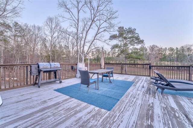 deck with area for grilling