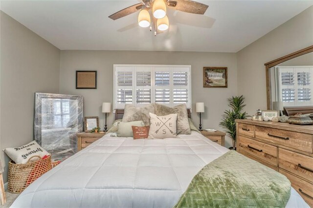 bedroom with ceiling fan