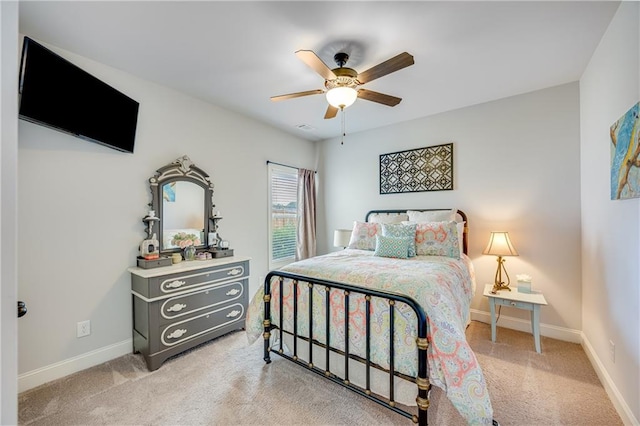4578 Big Rock Ridge Trl, Gainesville, GA 30504 - bedroom with light colored carpet and a ceiling fan