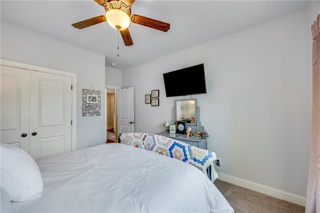 4578 Big Rock Ridge Trl, Gainesville, GA 30504 - carpeted bedroom featuring a closet and ceiling fan
