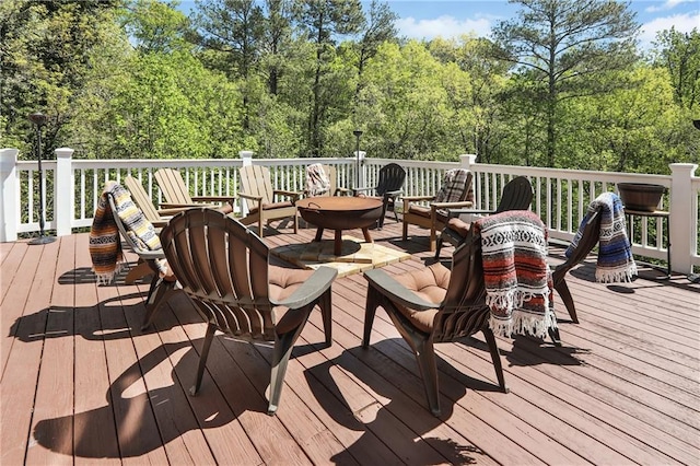 view of wooden deck