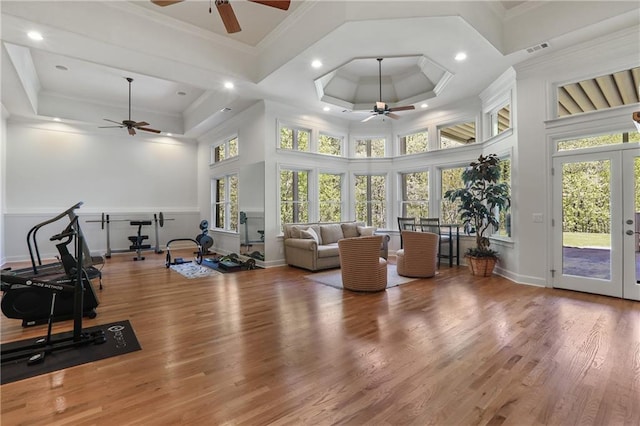 sunroom / solarium with french doors and visible vents