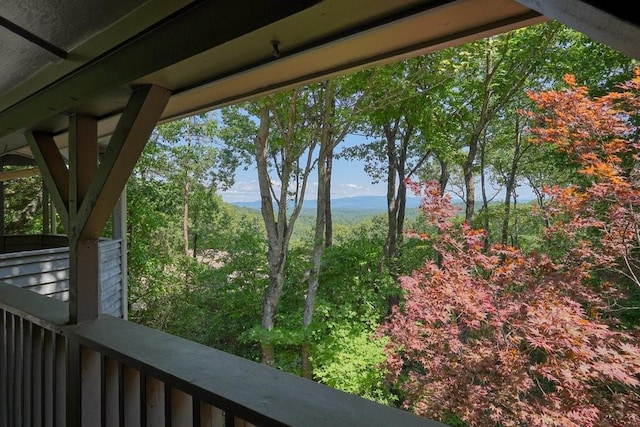 exterior space with a mountain view