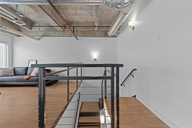 interior space featuring hardwood / wood-style floors