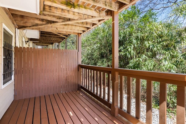 view of wooden deck