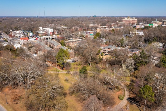 aerial view featuring a city view