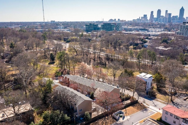 birds eye view of property featuring a view of city