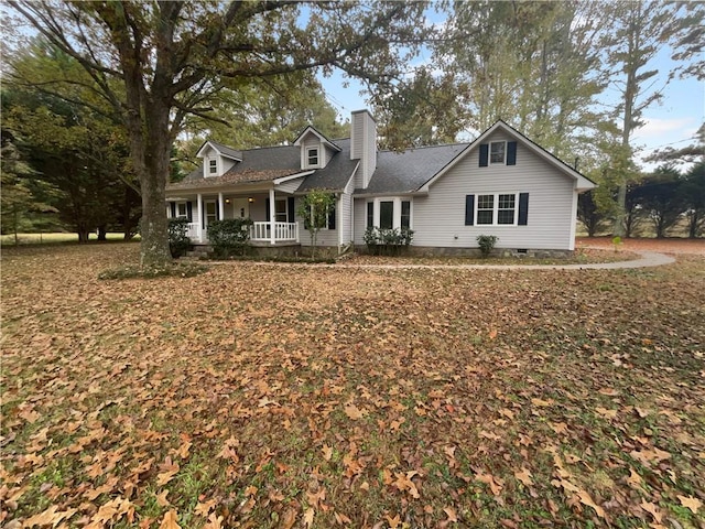 view of front of property featuring a porch