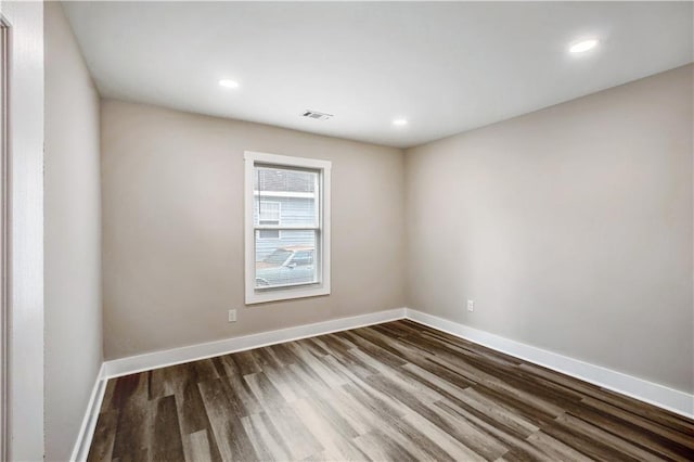 439 Bussey Ave, Thomson, GA 30824 - spare room with wood finished floors and recessed lighting