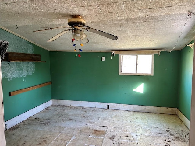 405 Magnolia St, La Fayette, GA 30728 - spare room with ceiling fan and baseboards
