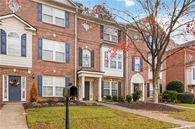 view of property with a front yard