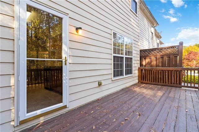 view of wooden deck