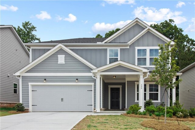 craftsman-style home with covered porch