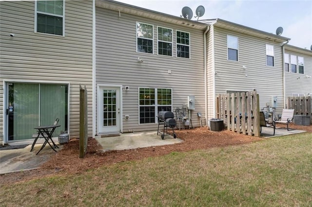 2826 Snapfinger Mnr, Decatur, GA 30035 - back of house with a yard, a patio, central AC, and fence