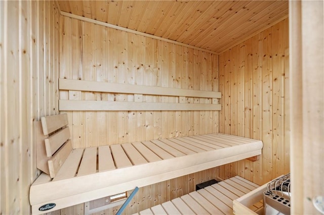 view of sauna