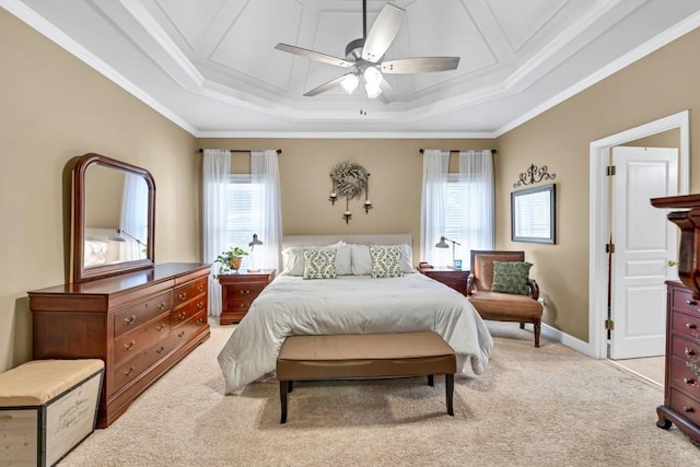 3125 Flatbottom Dr, Dacula, GA 30019 - bedroom with a ceiling fan, ornamental molding, and carpet