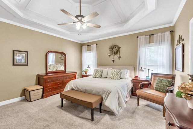 3125 Flatbottom Dr, Dacula, GA 30019 - bedroom with a ceiling fan, multiple windows, ornamental molding, and carpet flooring