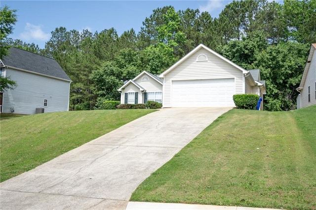 148 Willow Springs Ln, Stockbridge, GA 30281 - view of front of house with a front lawn and central AC unit