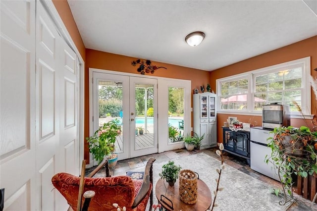 doorway featuring french doors