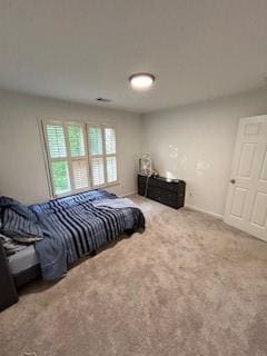 bedroom featuring carpet