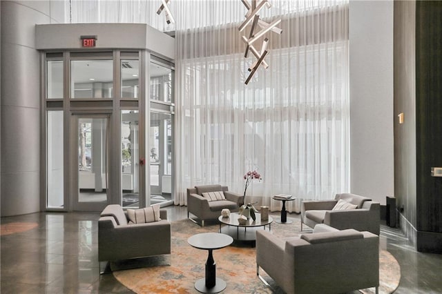 1080 Peachtree St NE Unit 2108, Atlanta, GA 30309 - common area featuring a towering ceiling