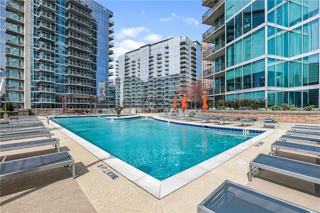 1080 Peachtree St NE Unit 2108, Atlanta, GA 30309 - community pool featuring a city view