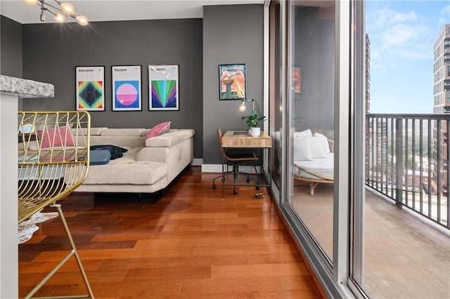 1080 Peachtree St NE Unit 2108, Atlanta, GA 30309 - bedroom featuring wood finished floors