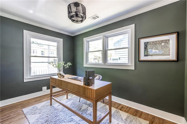 139 Sisson Ave NE, Atlanta, GA 30317 - office space featuring healthy amount of natural light, baseboards, ornamental molding, and wood finished floors
