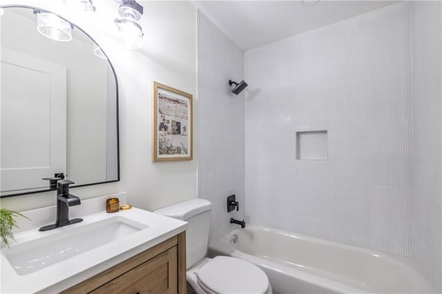139 Sisson Ave NE, Atlanta, GA 30317 - bathroom with toilet, vanity, and shower / bath combination