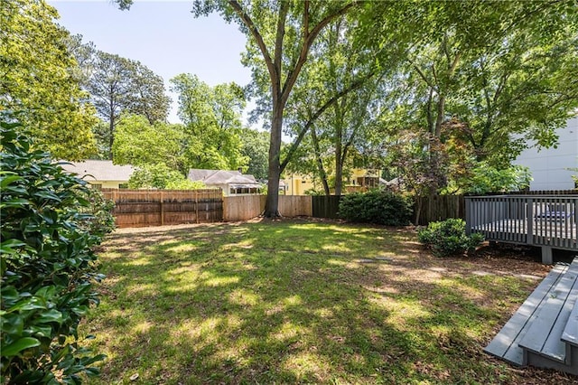 139 Sisson Ave NE, Atlanta, GA 30317 - view of yard with a wooden deck