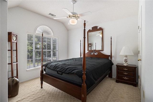 1900 Green Oak Cir, Lawrenceville, GA 30043 - bedroom with vaulted ceiling, carpet flooring, multiple windows, and ceiling fan