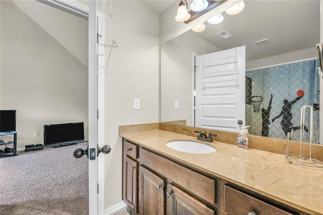 271 Learwood Ln, Atlanta, GA 30349 - bathroom with vanity and tiled shower
