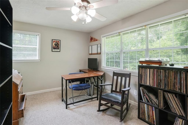 2026 Mcdaniel Mill Rd SW, Conyers, GA 30094 - carpeted office featuring ceiling fan and baseboards