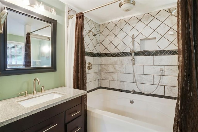 2026 Mcdaniel Mill Rd SW, Conyers, GA 30094 - full bathroom featuring shower / tub combo and vanity