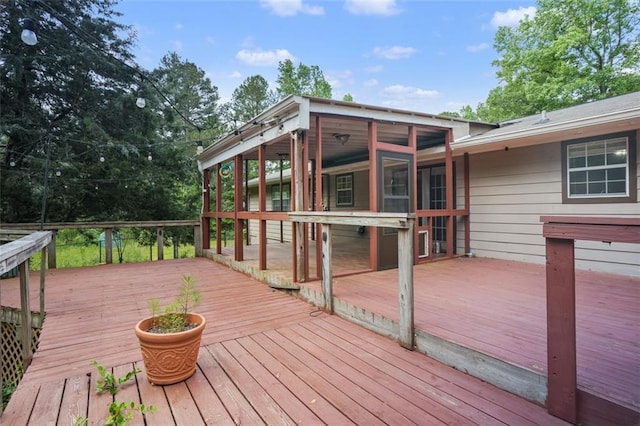 2026 Mcdaniel Mill Rd SW, Conyers, GA 30094 - wooden terrace with a sunroom