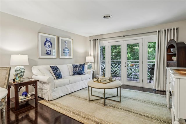 3650 Ashford Dunwoody Rd NE Unit 1024, Atlanta, GA 30319 - living room featuring dark wood finished floors