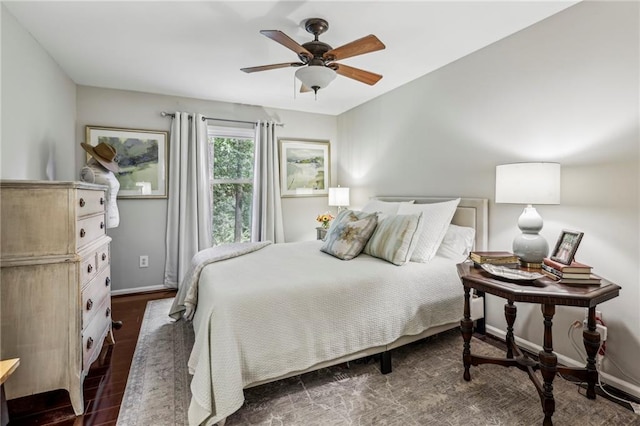 3650 Ashford Dunwoody Rd NE Unit 1024, Atlanta, GA 30319 - bedroom with wood finished floors and a ceiling fan