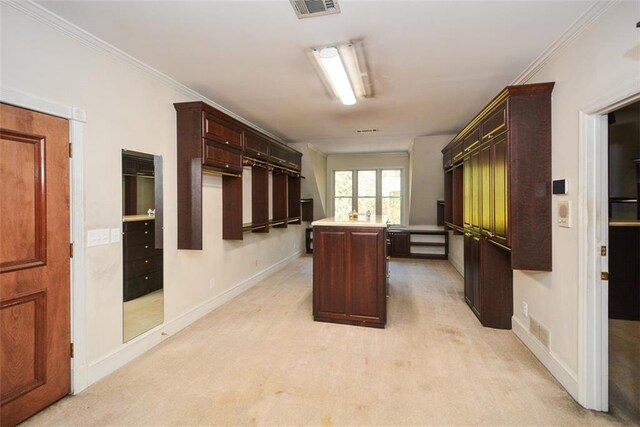 bathroom featuring vanity and a shower with shower door