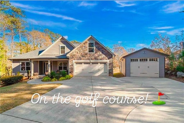 view of front of house with covered porch