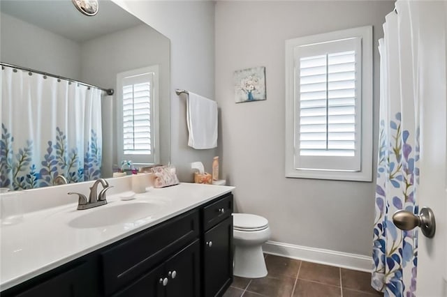 4547 Big Rock Ridge Trl SW, Gainesville, GA 30504 - full bathroom featuring vanity, tile patterned floors, and a shower with curtain