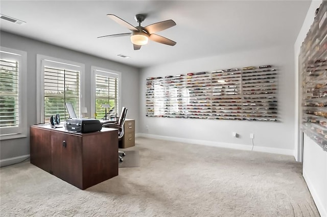 4547 Big Rock Ridge Trl SW, Gainesville, GA 30504 - office with carpet and ceiling fan